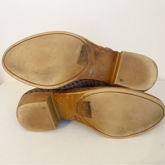 Lucky Brand Basel Suede Double Zip Perforated Ankle Boots - 7.5 - Picture 11 of 13